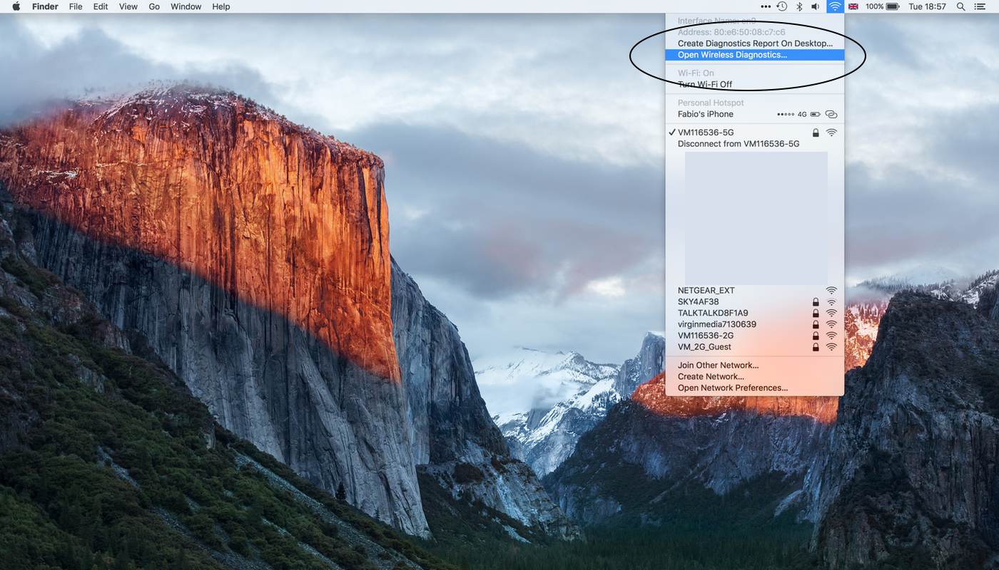 How To Access The Wi-Fi Scanner In Mac OS X El Capitan - Let's